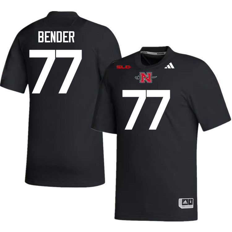 Nicholls Colonels #77 Jacob Bender College Football Jerseys,Uniforms Stitched-Black